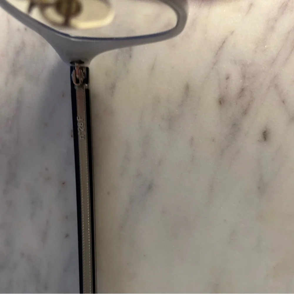 Christian Dior Montaigne 28F Blue SGL Plastic Eyeglasses W/Nose Pads - Picture 7 of 7